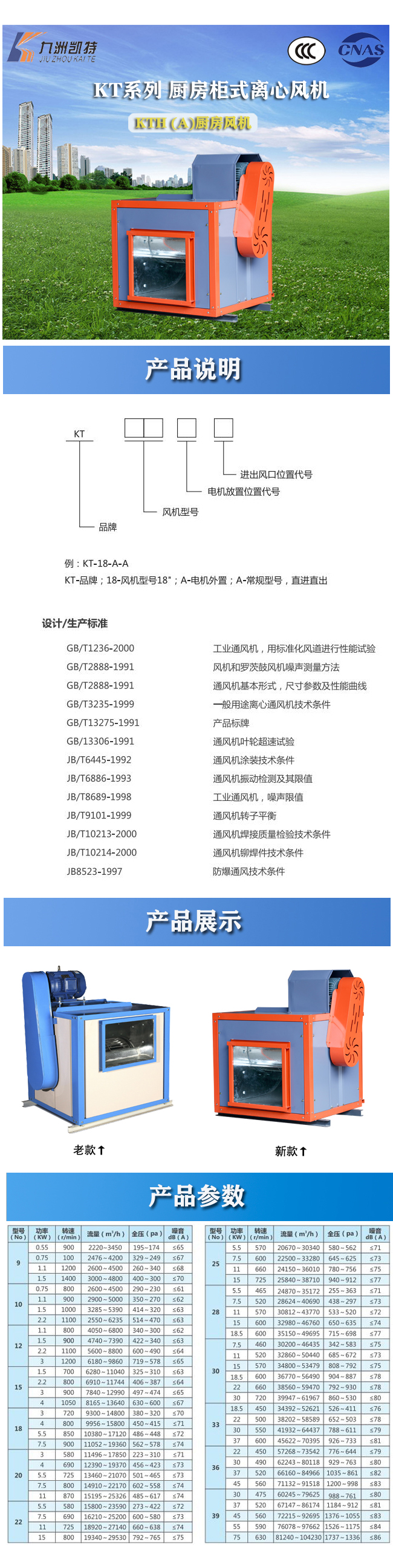 KT柜式风机豪华型